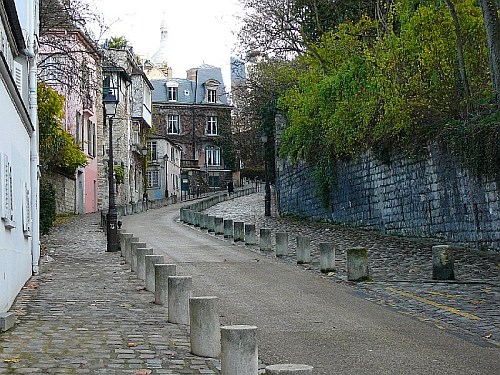 Cobbled streets of Montmartre can lead you anywhere. 
